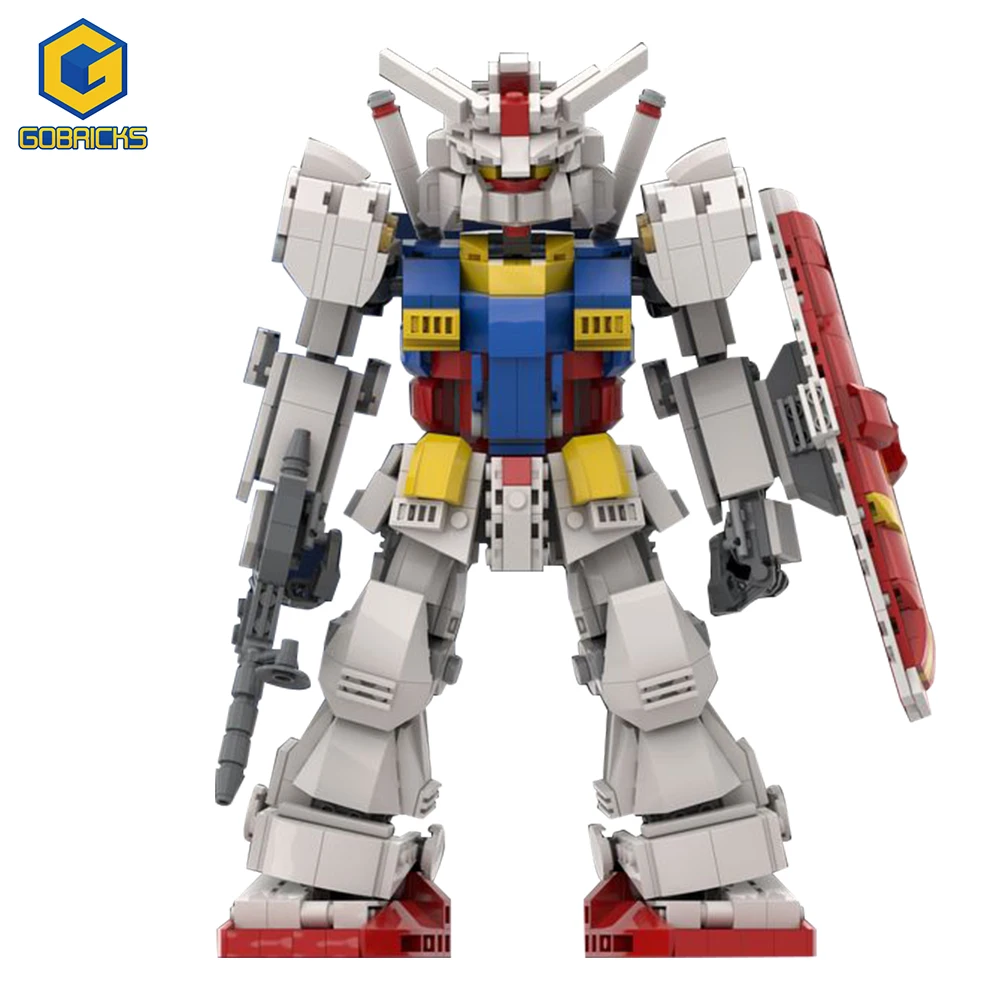 Gobricks MOC メカクラシックアニメ戦士ロボビルディングブロックセットアニメキャラクター RX-78-2 教育レンガのおもちゃ子供のギフト