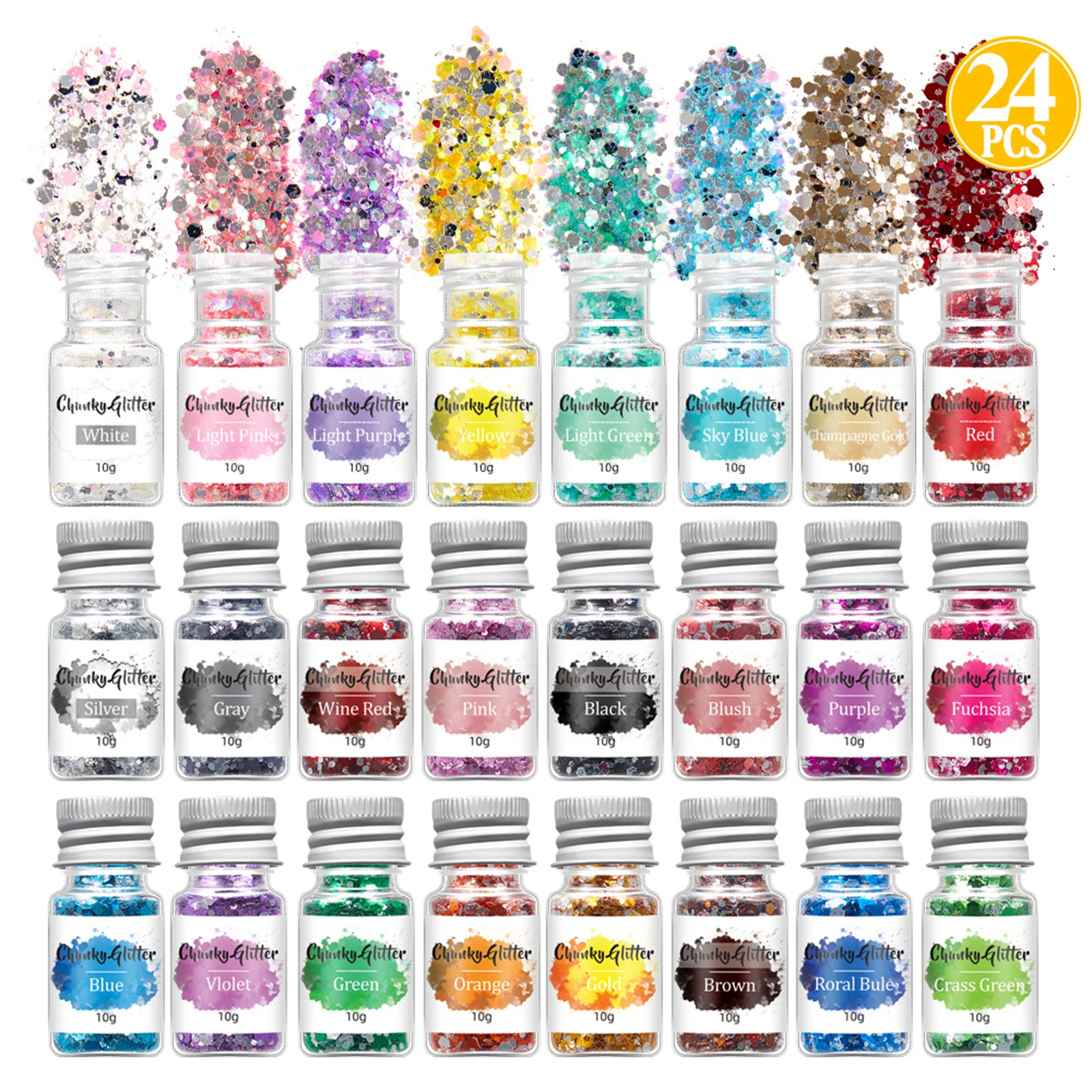 Lentejuelas brillantes para manicura, decoraciones acrílicas para uñas, maquillaje corporal, manualidades, confeti 3D, 12 colores