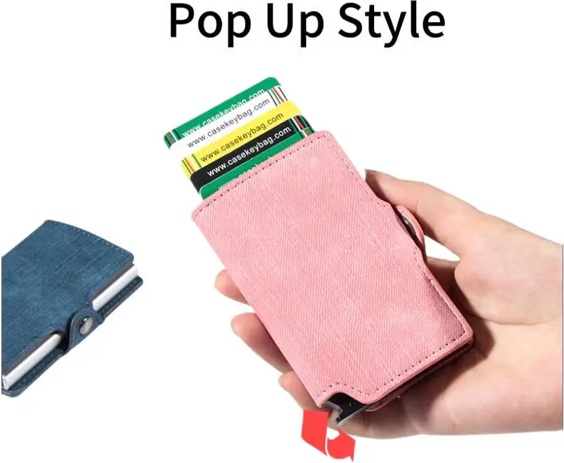 Men Women Minimalist Credit Card Wallet RFID Blocking Slim Card Holder Aluminum Box Business ID Card Case Slim Wallet