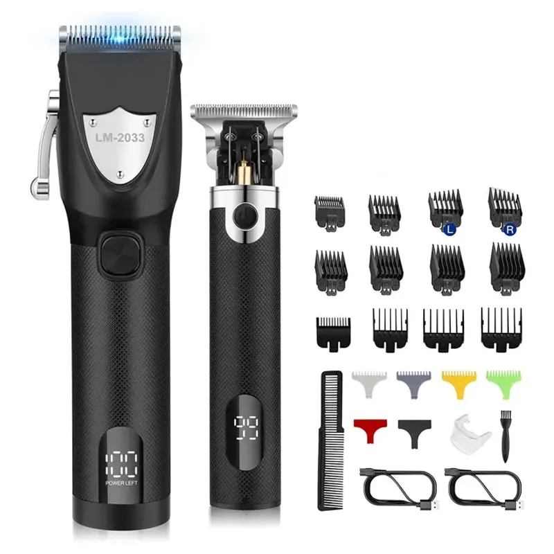 Resuxi-Cordless Electric Body Hair Clipper, Trimmer Professional Set com Travel Bag, Cabo de baixo ruído, LM-2033