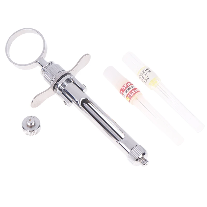 Dental Stainless Steel Intraligamental Syringe Pen-Style Aspirating Dental Surgical Instrument Dentist Injector Tool