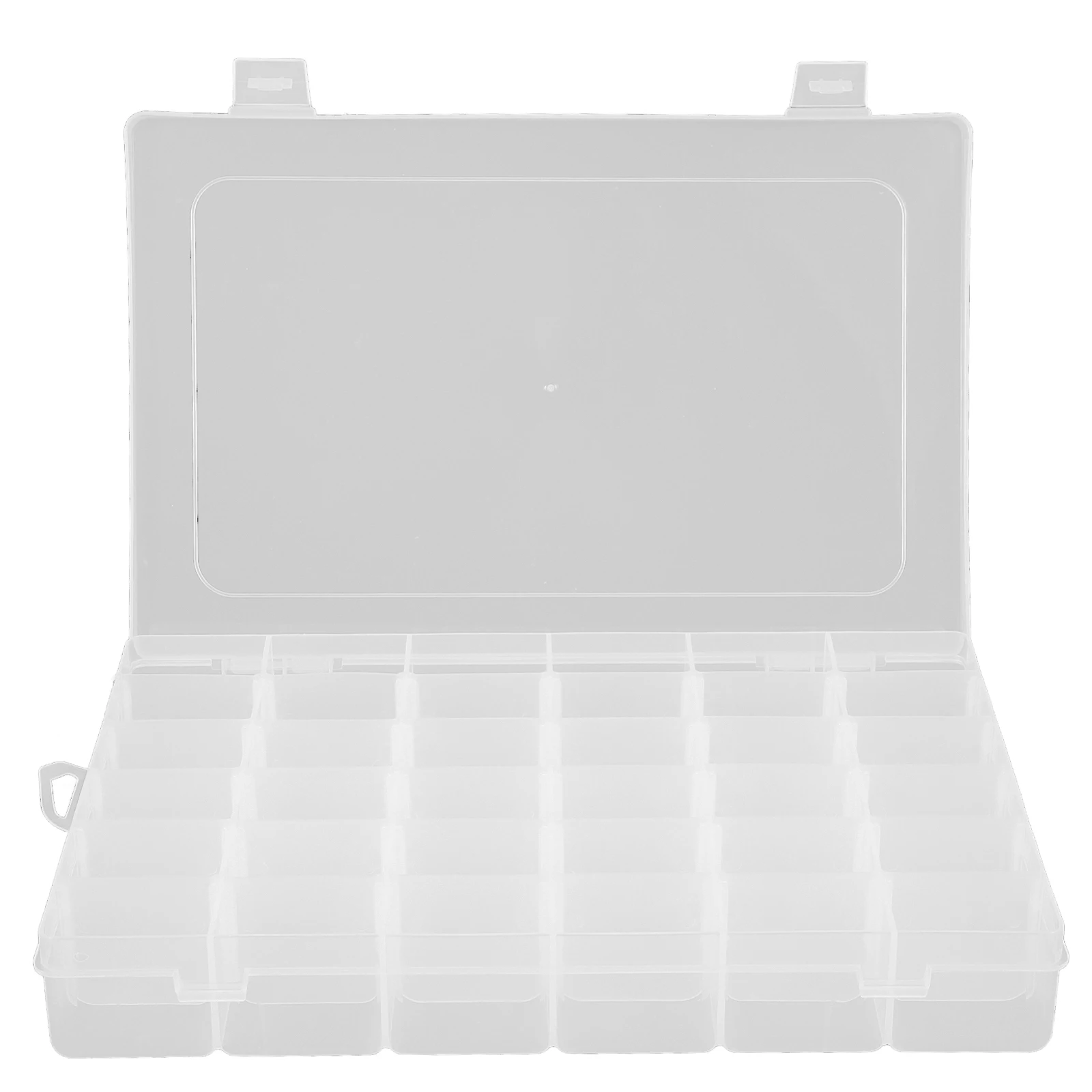 

Clear Plastic Storage Box With Lid Compartment Container Jewelry Beads Organizer Hardware Crafts Box Stackable Transparent
