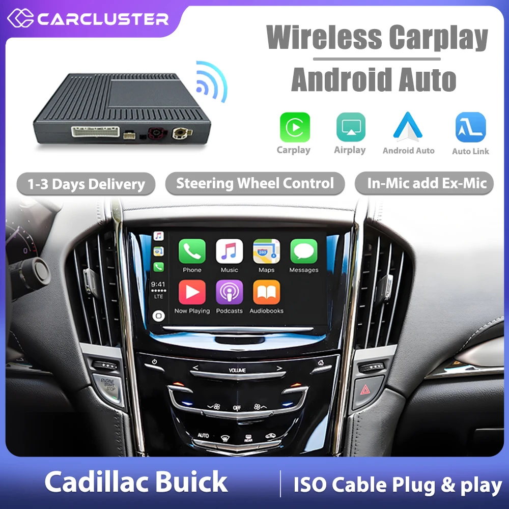 

Беспроводной CarPlay для Cadillac CTS SRX ATS-L XTS 2009 10 11 12 17 18 лет Buick Android Mirror Link AirPlay CarPlay функция