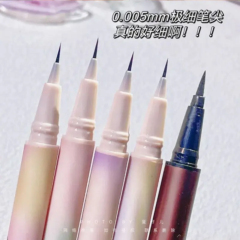 FLORTTE Ultra-thin Colorful Liquid Eyeliner Pencil Waterproof Lasting Rainbow Eyeliner Silkworm Pen Party Eyes Makeup Cosmetics