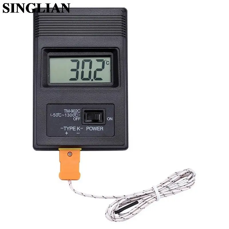 1set TM-902C (-50C To 1300C) Temperature Meter TM902C Digital K Type Thermometer Sensor+Thermocouple Probe Detector Instrument