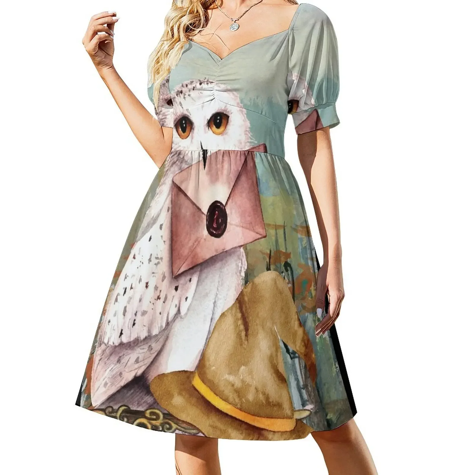 

Harry Owl Watercolor Painting by Geek Street Tees Sleeveless Dress dresses for woman summer dresses womens 2025 Dress