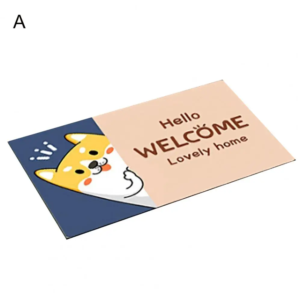 Non-slip Bathroom Rug Cartoon Printed Non-slip Floor Mat Versatile Washable Carpet for Kitchen Bathroom Room Bedroom Office Cafe