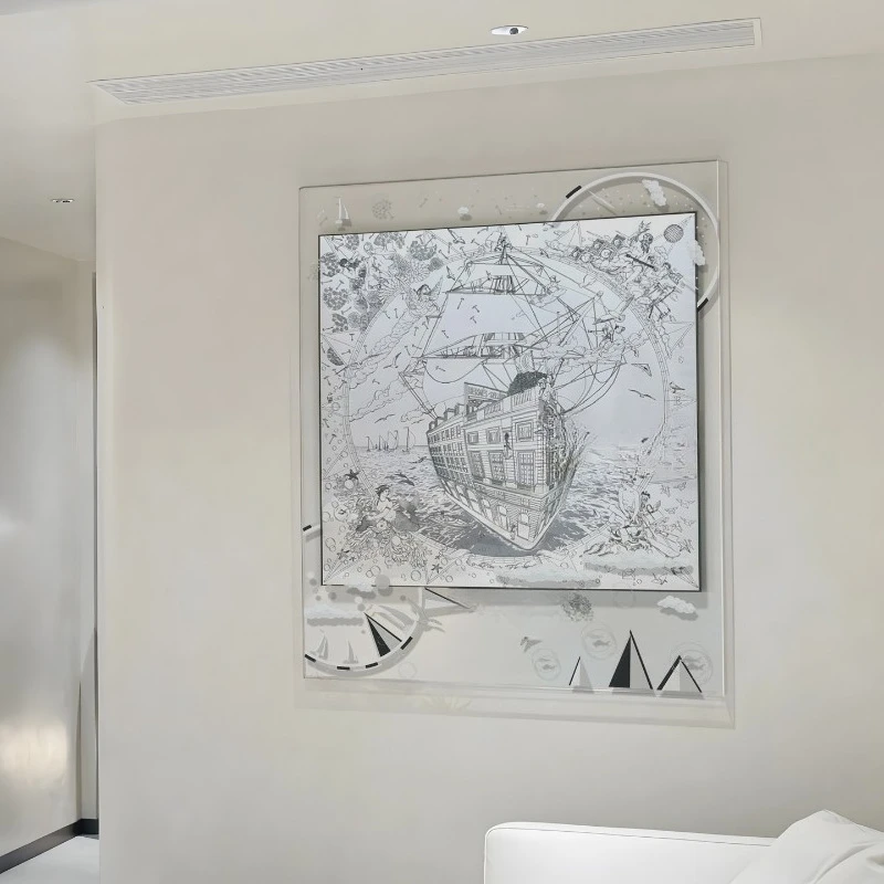 Acrylic color frame diy90*90 silk scarf non-destructive mounting poster painting wall display transparent frame simple