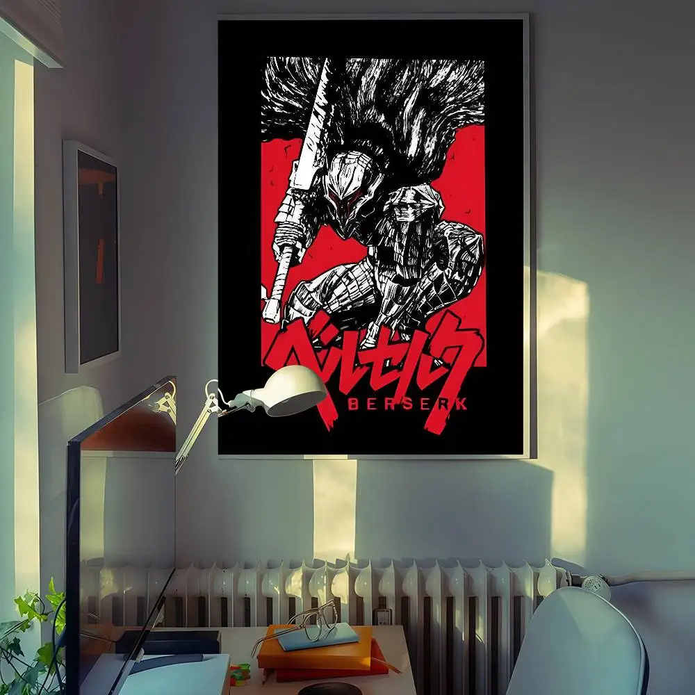 الرجعية أنيمي Berserk مانغا الكلاسيكية أنيمي المشارك للماء ورقة ملصق مقهى بار غرفة جدار ديكور