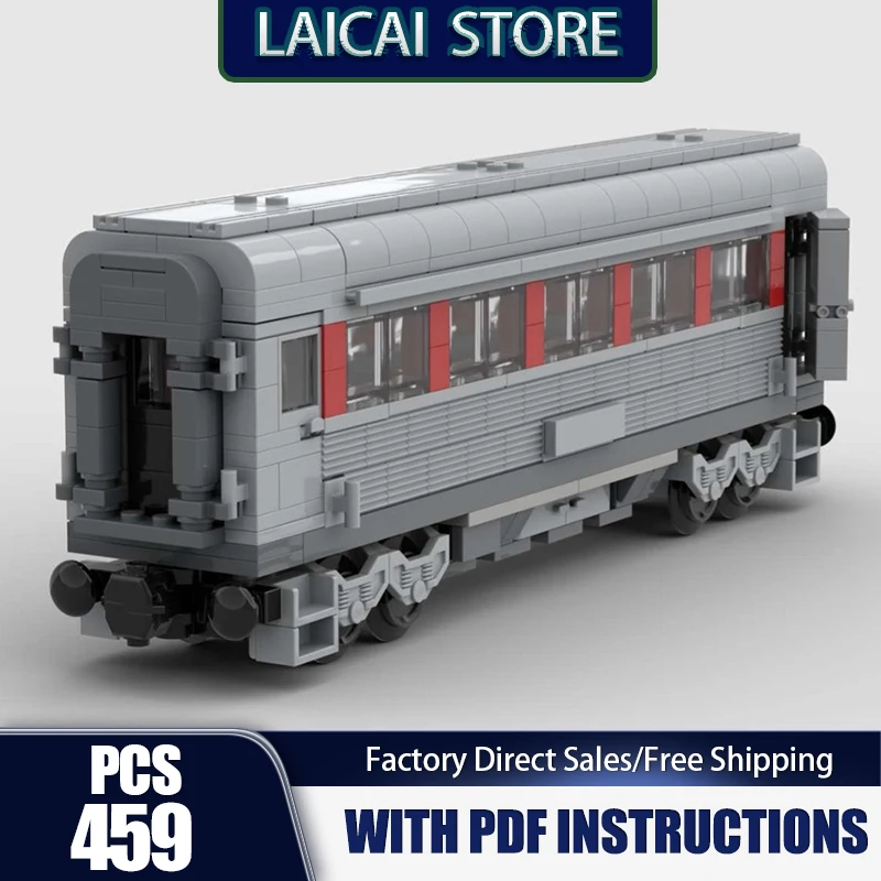 Moc Building Bricks Streamliner Passenger Coach Model Technology Modular Blocks DIY Assembly Gift Holiday Construstion Toy
