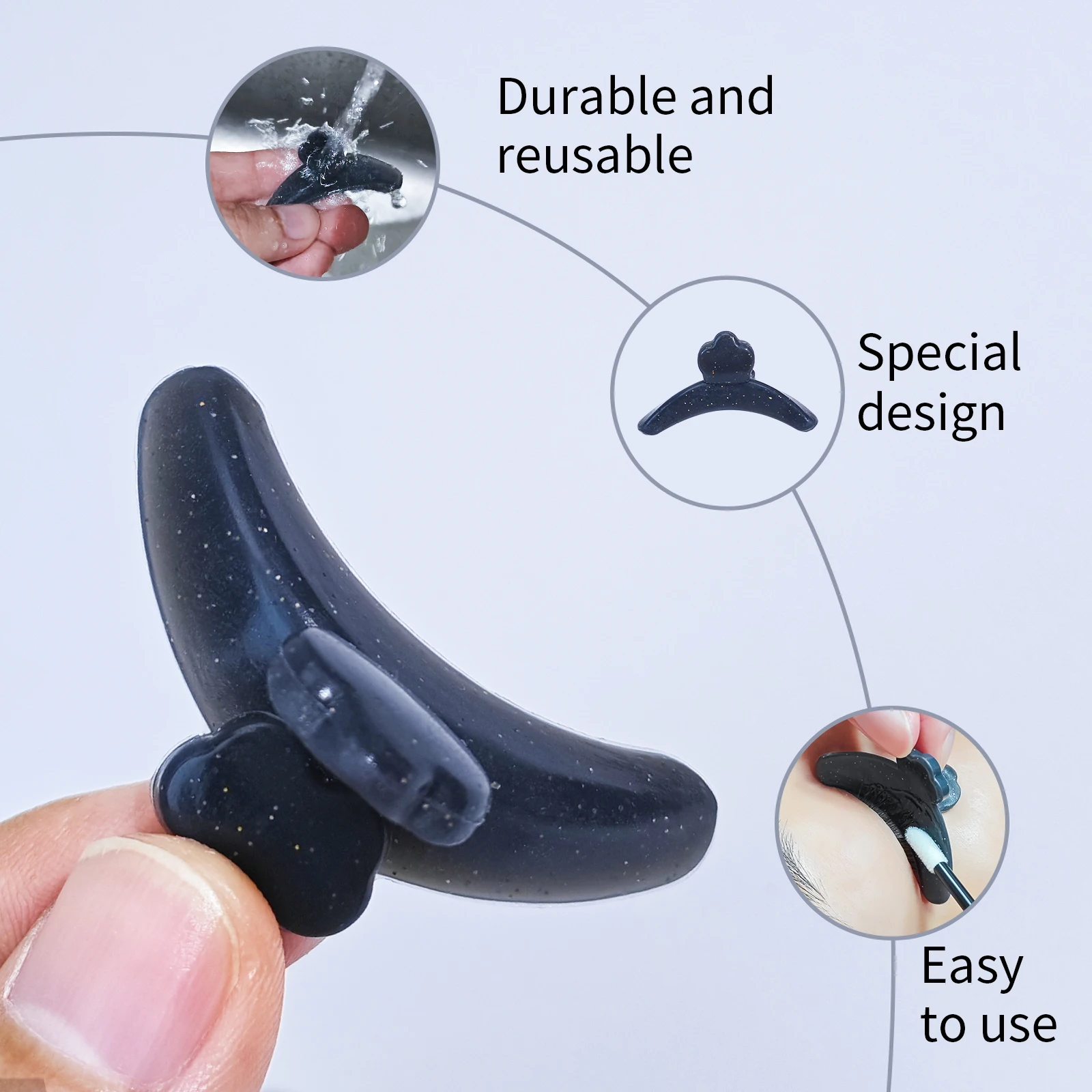 Wholesale 1PC Silicone Anti-fall Off Eyelash Pads Anti-Slip Lash Lift Ribbon Reusable Eyelash Perm Revise Pads Lash Lift Tool