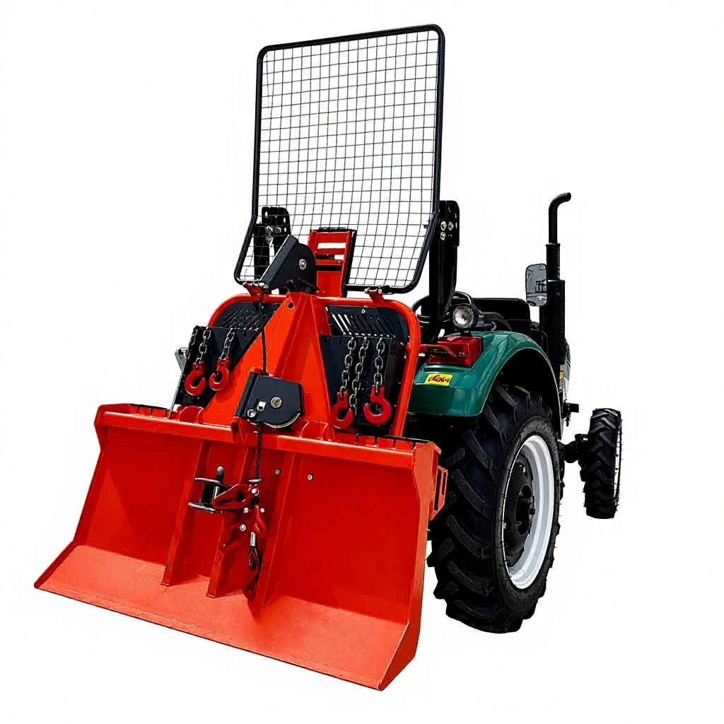 for^Tractor Mounted Hydraulic Forestry Winch Log Hauling Pulling Attachment