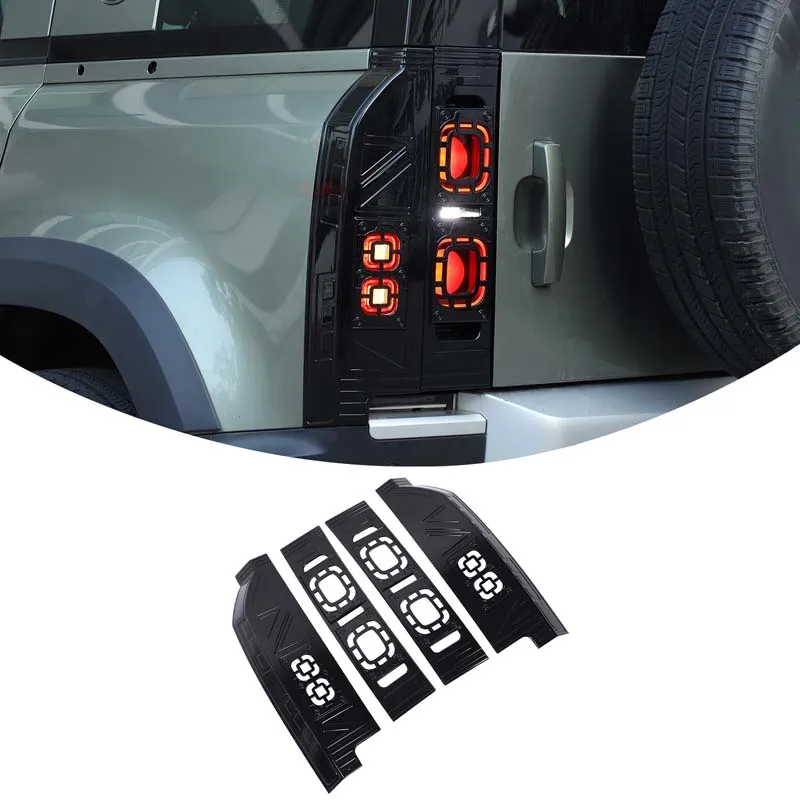 

For Land Rover Defender 90 110 130 2020-2025 Car Tail Light Cover Brake Light Wide Indicator Cover Rear Lamp Hoods Guards Trim