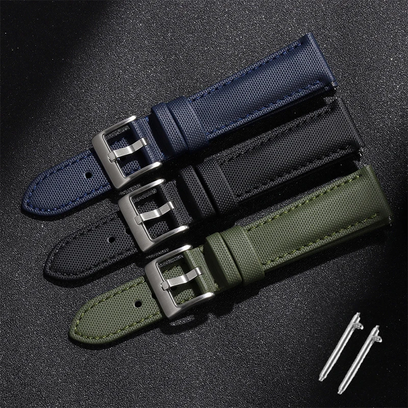 Qualität Segeltuch Uhrenarmband Wasserdicht Stoff Armband Quick Release Armband Männer Frauen Gürtel Zubehör 20mm 22mm Band