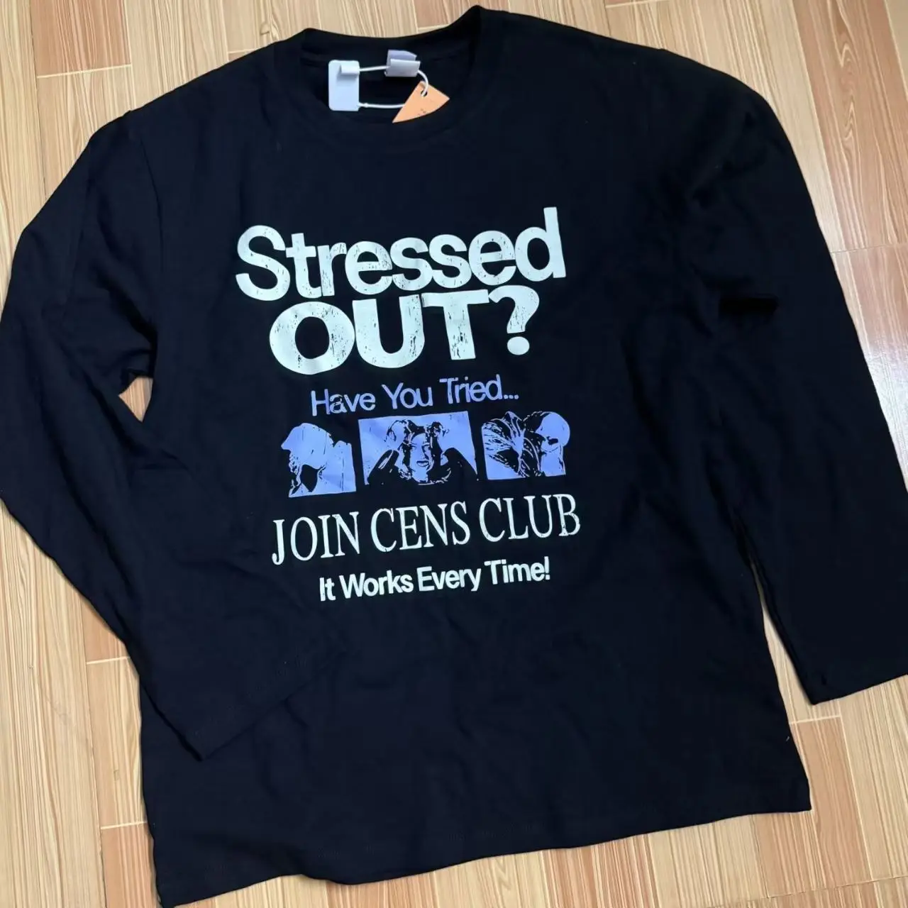 

American Street Retro Gothic Y2K Style Graphic T Shirt for Man and Women Black Loose Casual Fashion Printed Long Sleeve Clothes