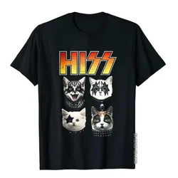 HISS Fun Cat Summer New Men's Cartoon Pattern Printed Cotton T-shirt Breathable New Trend Large Loose Fashion T-shirt Men's