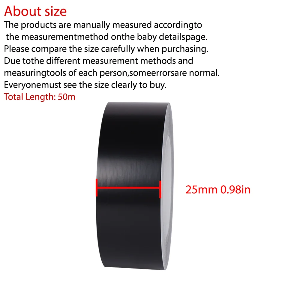 Black Light-Blocking Tape, Waterproof High-Temperature Tape, for Bonding Door and Window Gaps and Sealing Household Appliances