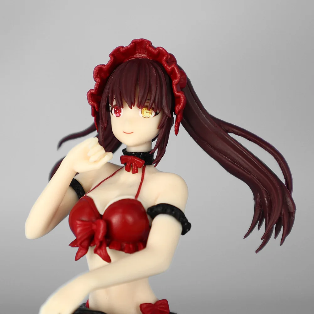 Anime Tokisaki Kurumi kawaii sitting posture Action Figure PVC model Toys doll Desk Decor car ornament Collectible Gifts boxed