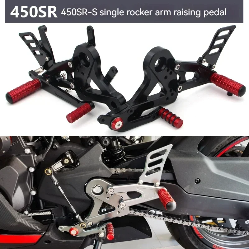 

For CFMOTO 450 SR 450SR 450sr 450 Sr 2022 2023 New Motorcycle Accessories CNC Aluminum Foot Pegs Pedals Rest Rearset Footpegs