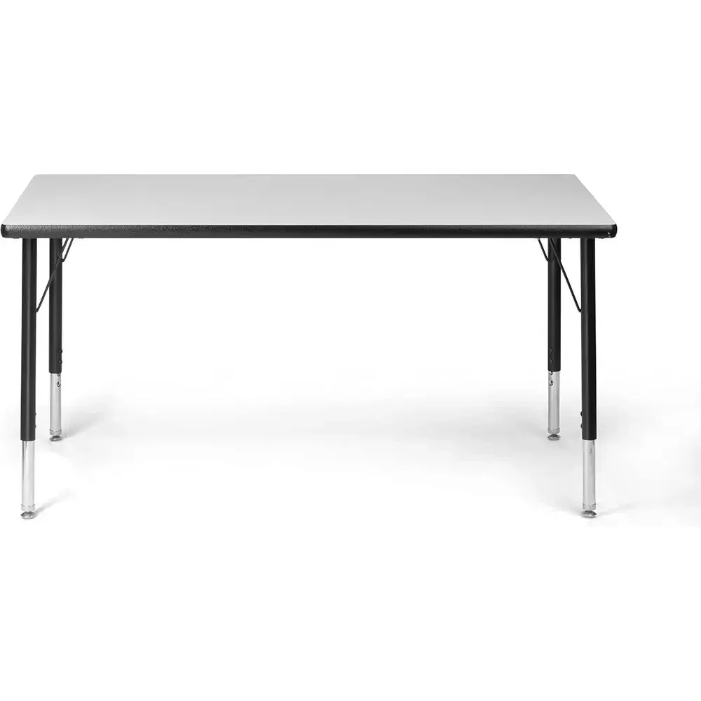 Chair and Table Set or Schools - Table About 24 x 48 inch (60 x 120cm) - Height Adjustable Legs -Spray Edges - and 4 Premium Cla