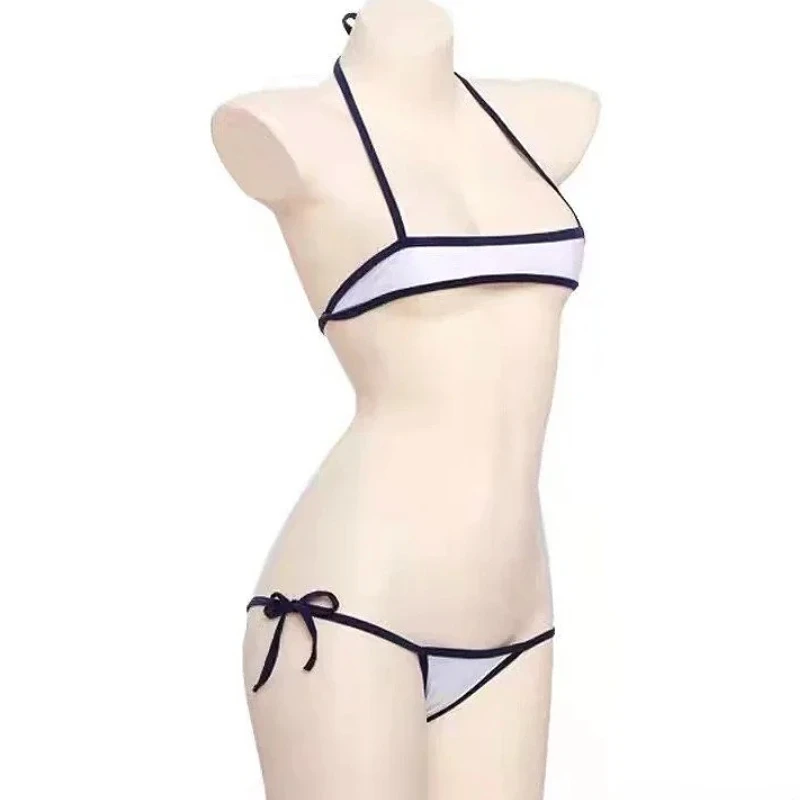 

String Women's Bikini Set Swimwear Sexy Lingerie Low Waist Thongs Free Size Bandage Female Beach Panties Suit Comfy Nightwear