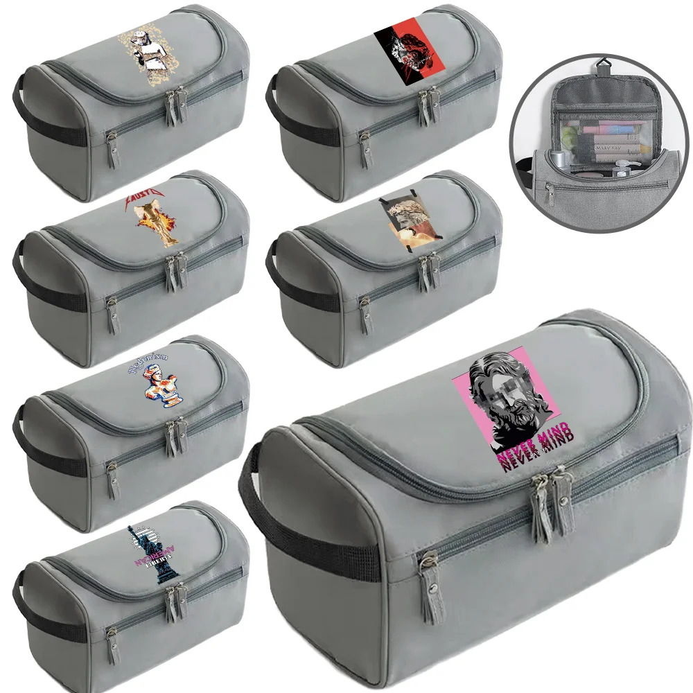 

Wash Bag Big Capacity Women's Men's Universal Essential for Travel Outdoor Sculpture Printing Series Toiletries Organizer