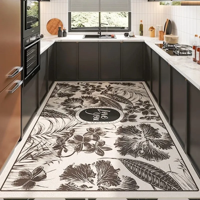 

American Printing Kitchen Mat Home Waterproof Oil-proof PVC Anti-fouling Leather Soft Rug Non-slip Balcony Carpet Ковер Tapis 러그