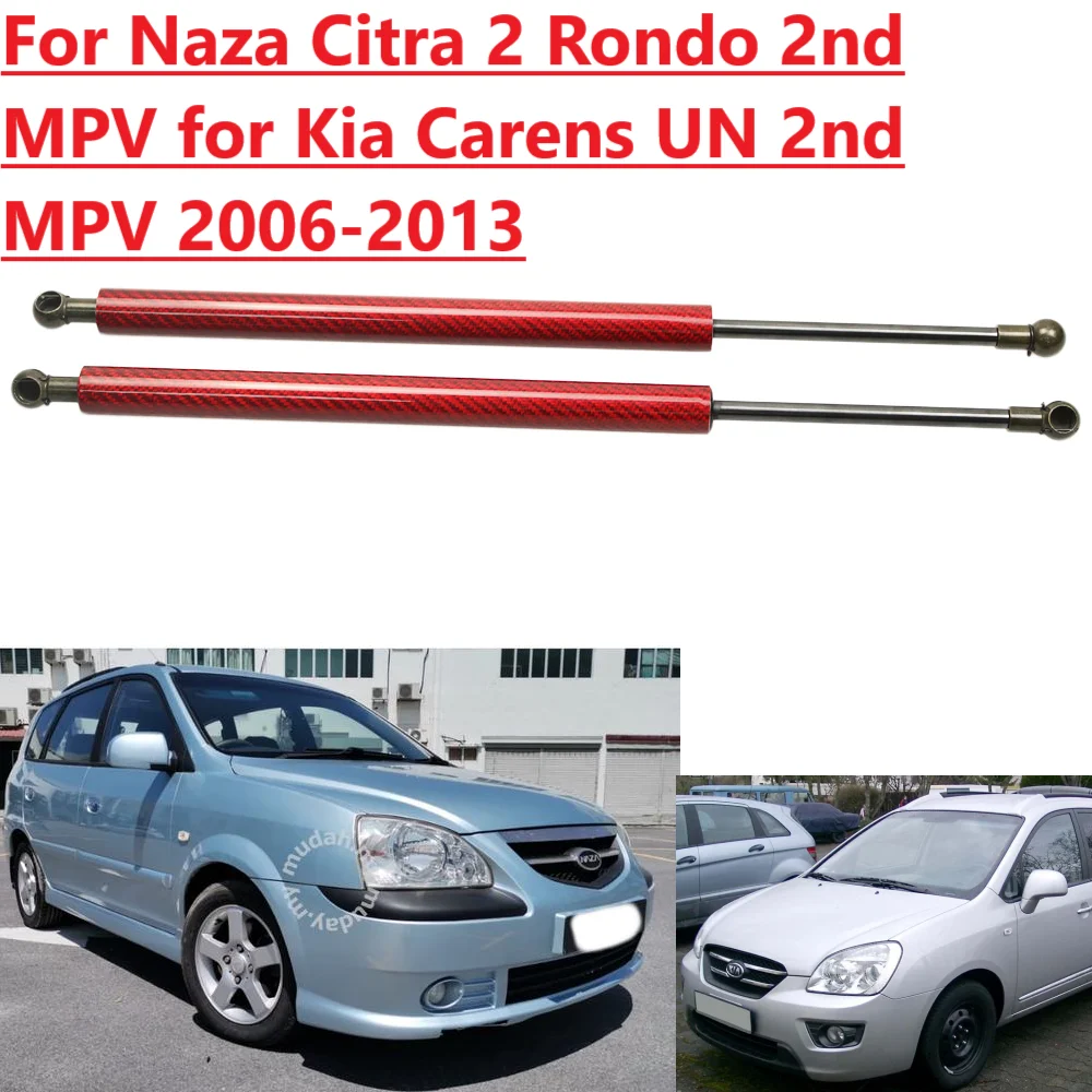 

For Naza Citra 2 Rondo UN Kia Carens UN MK2 MPV 2006-2013 Front Bonnet Modify Gas Struts Lift Support Shock Absorber Piston Rods