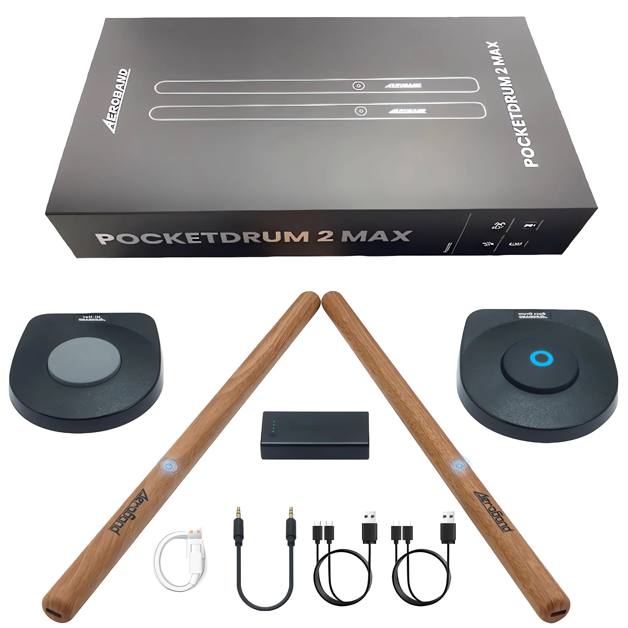 

Portable Drum 2 Plus, Somatosensory Digital Electronic Air Drum Stick Set ,Drumsticks, Foot Pedals, Bluetooth Adapter