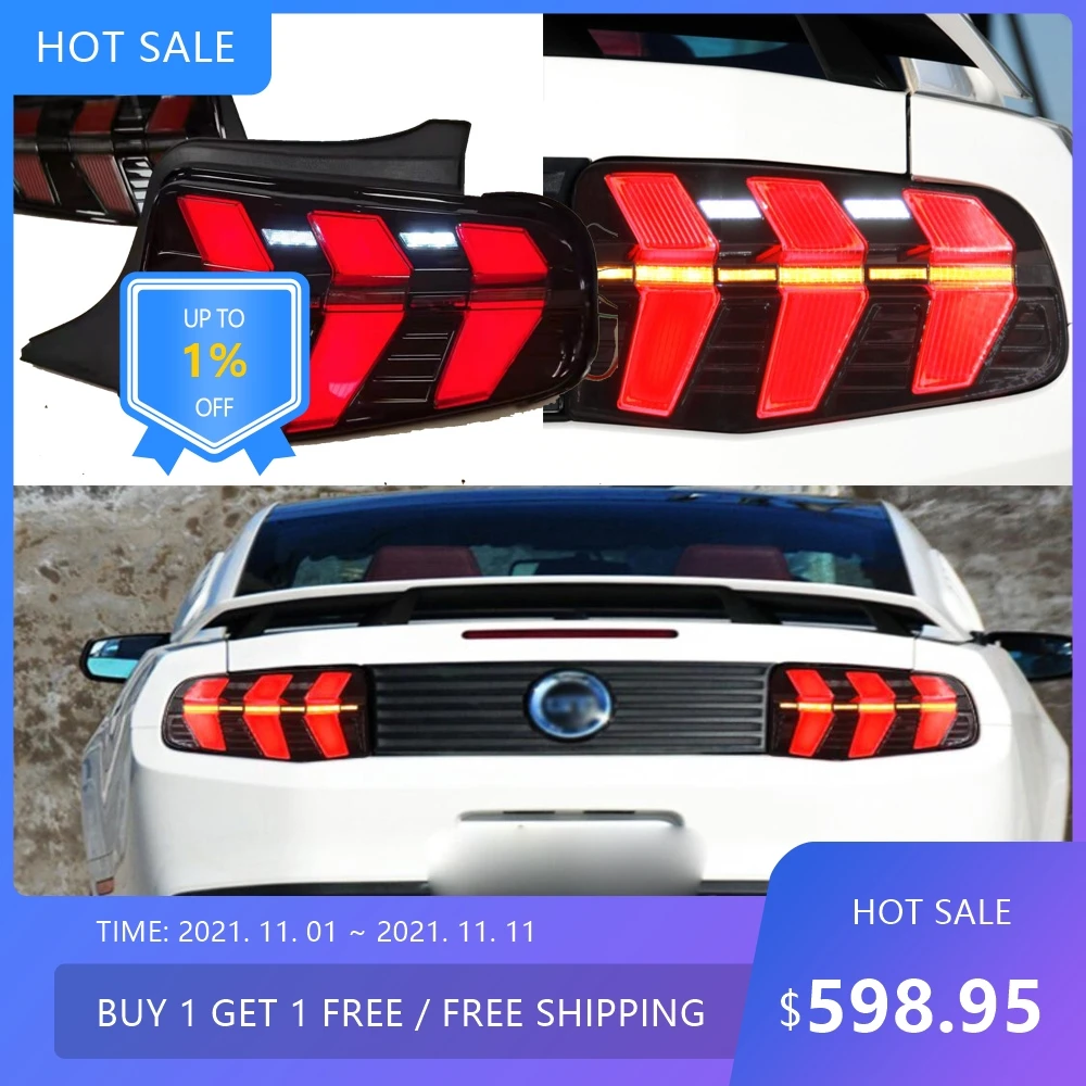 

Автостайлинг для Ford Mustang, задний фонарь, задний фонарь, задний фонарь 2010 ~ 2014/2015 ~ 2019y, светодиодные автомобильные аксессуары, лампа на бампере