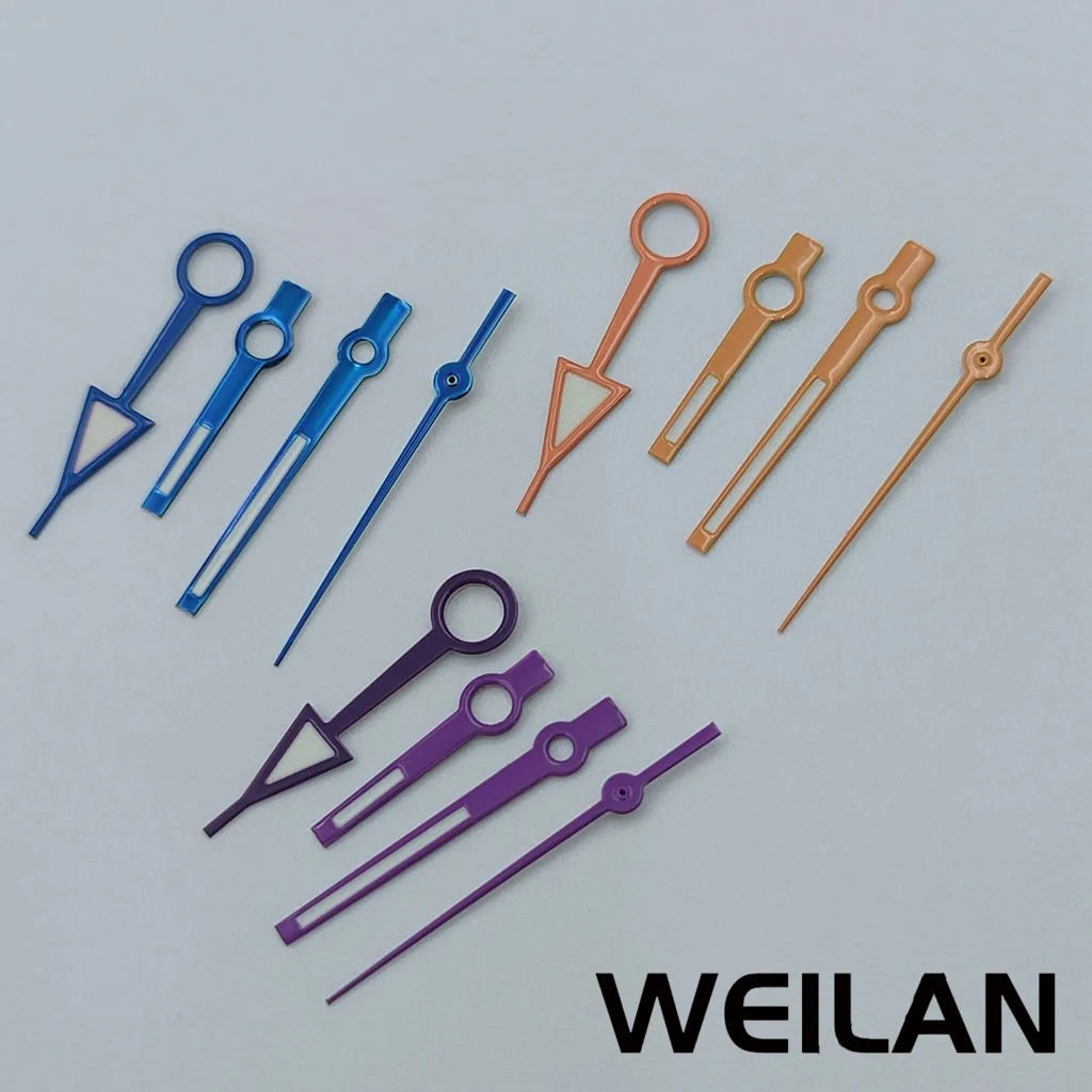 Silver Red Orange Green Blue Gold Gun Rose Gold Purple Watch Hands Luminous Hands Fit NH34 GMT Movements