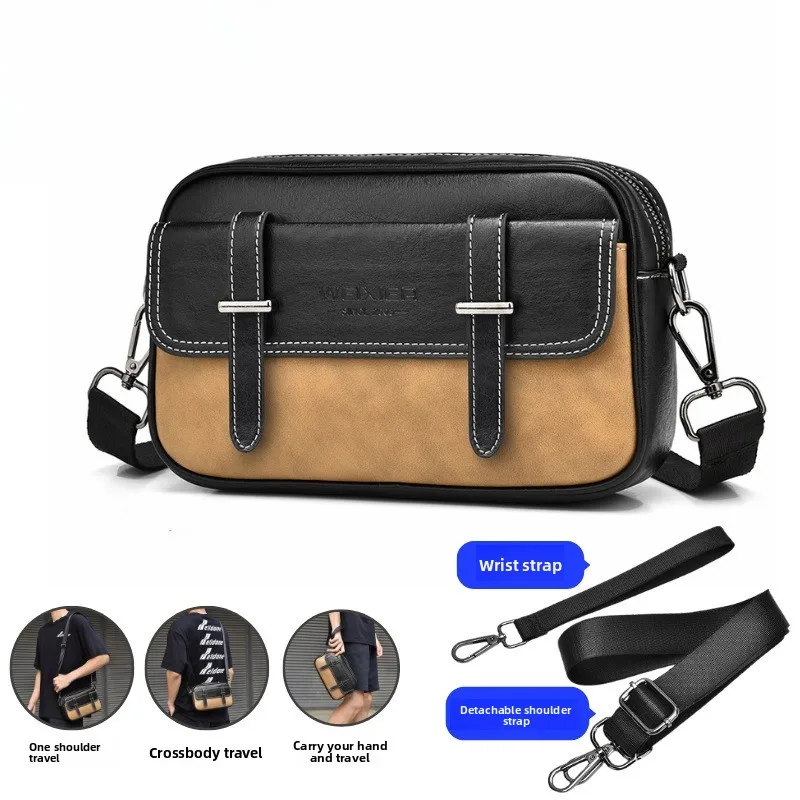 Men's single shoulder crossbody bag business commuting waterproof large capacity multifunctional boys chest bag