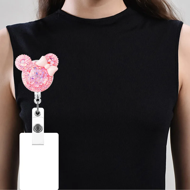 1pc  Retractable Badge Reel For Nurse Doctor Card Holder Office Hospital Supplies Boy Girl Name Card
