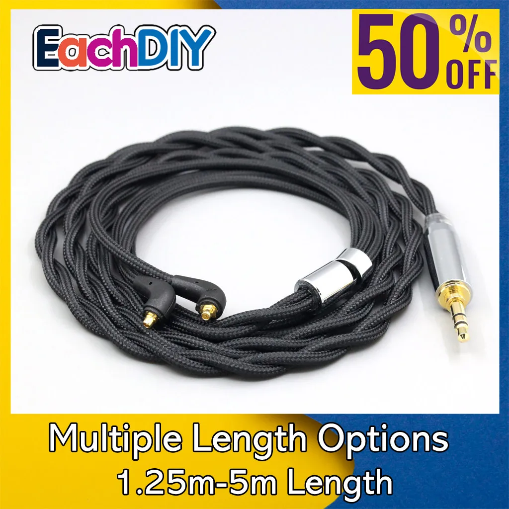 

Nylon Black 99% Pure Silver Palladium Graphene Gold Shield Cable For Etymotic ER4SR ER4XR ER3XR ER3SE ER2XR ER2SE LN008283