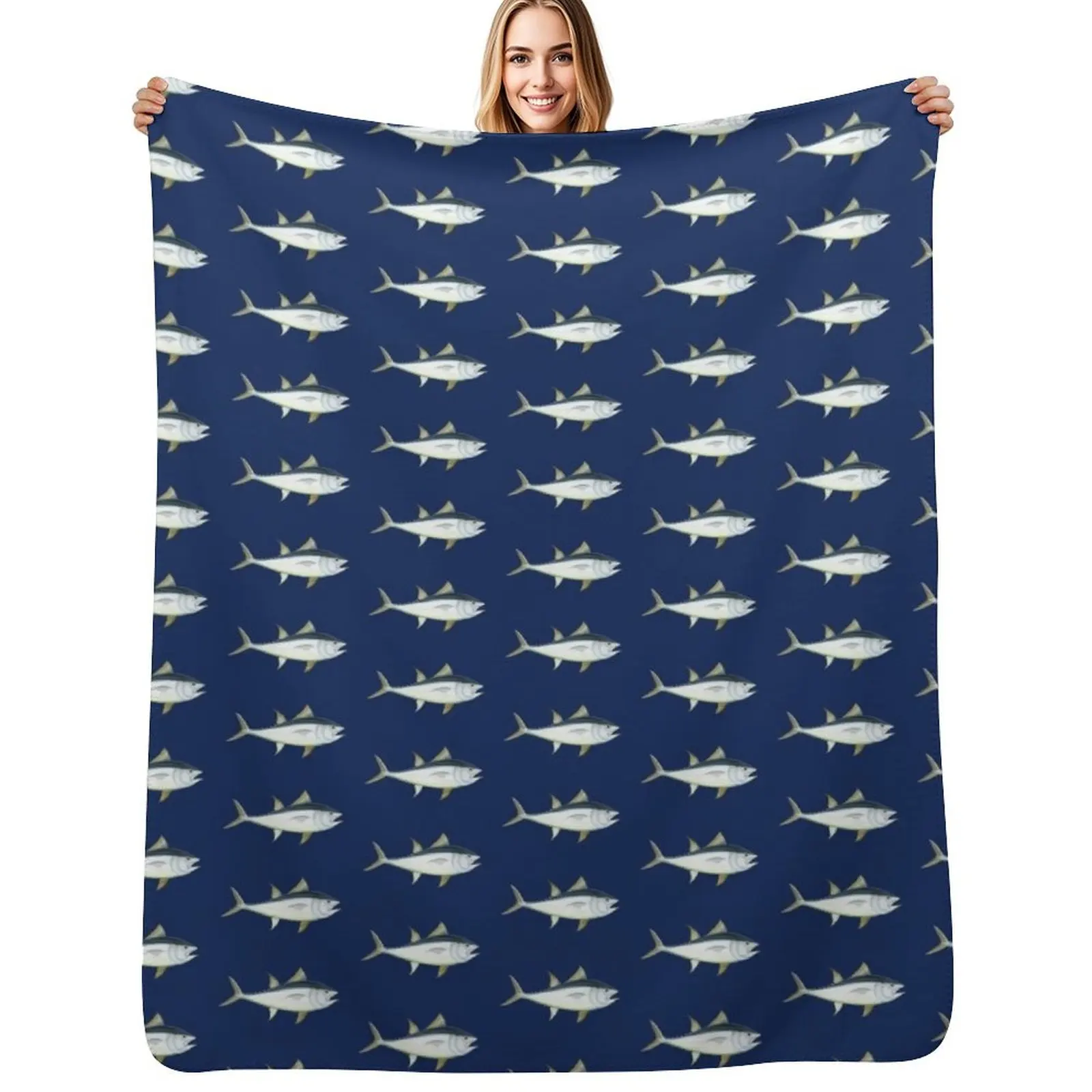 

Tuna Throw Blanket Warm Plush Fuzzy Blanket for Living Room