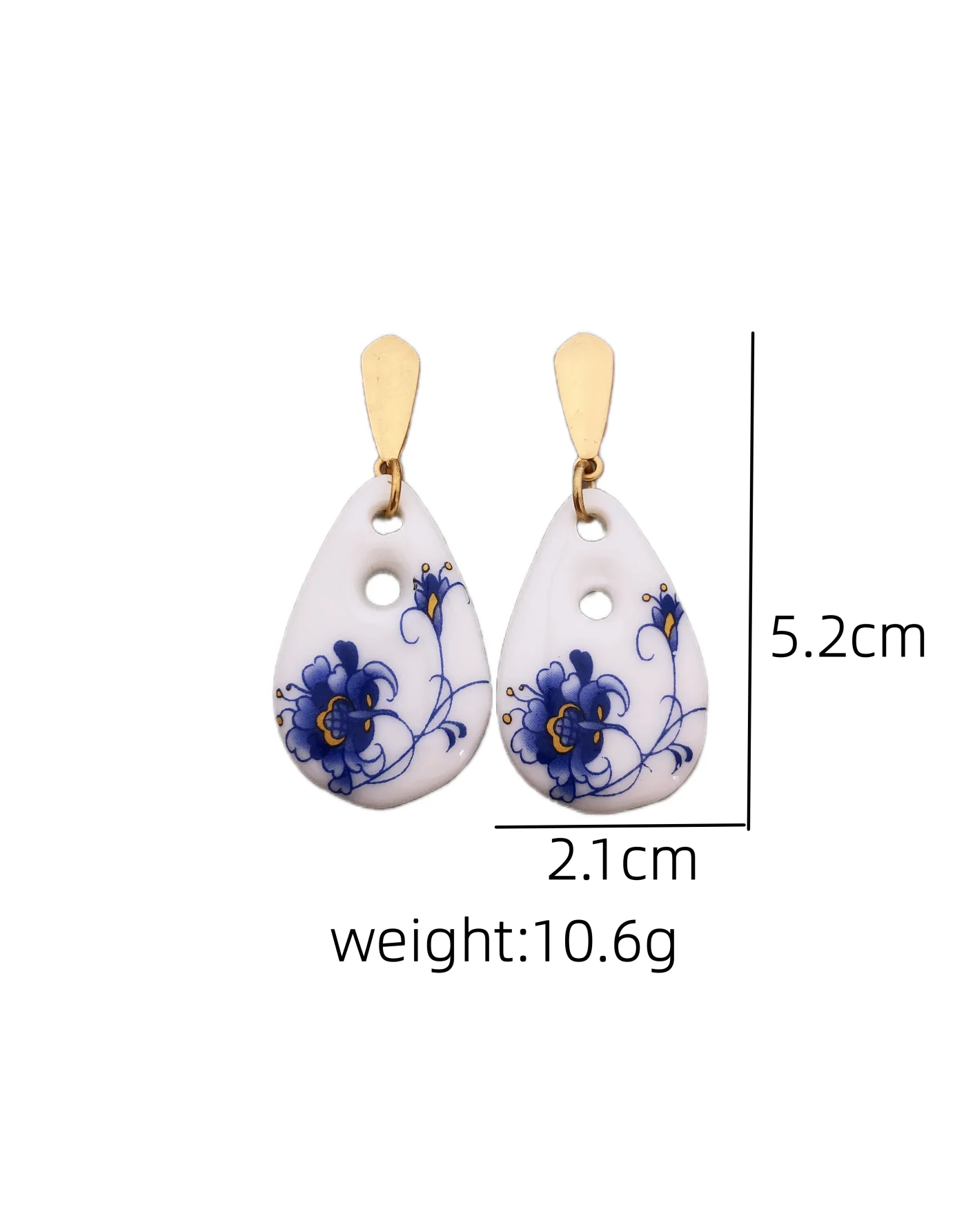 Chic Ceramic Water Drop Earrings for Women, Suitable for Everyday Wear and Special Occasions