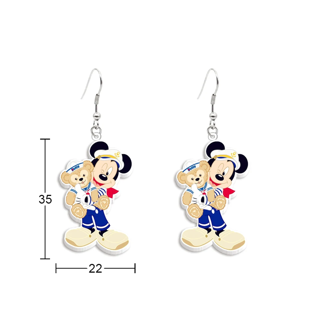 W Disney Mickey Stud Earring Cute Design Earrings Women Girl Kids Birthday Party Gift Jewelry Accessories Decoration