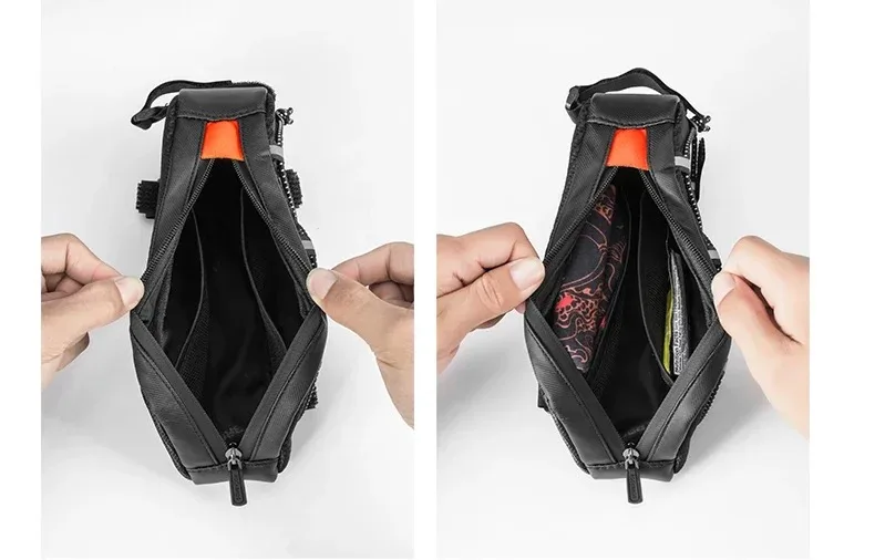 ROCKBROS Fahrradtasche Wasserdicht Reflektierend Vordere Oberrohr-Tasche Ultraleichte Fahrradtasche Radfahrtasche Touren-Ausrüstung – Detail 15