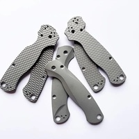 1pair New Titanium Alloy Blade Handle Patch for Spyderco Paramilitary 2 C81 Spider Knife Patch Material DIY Modified Accessories