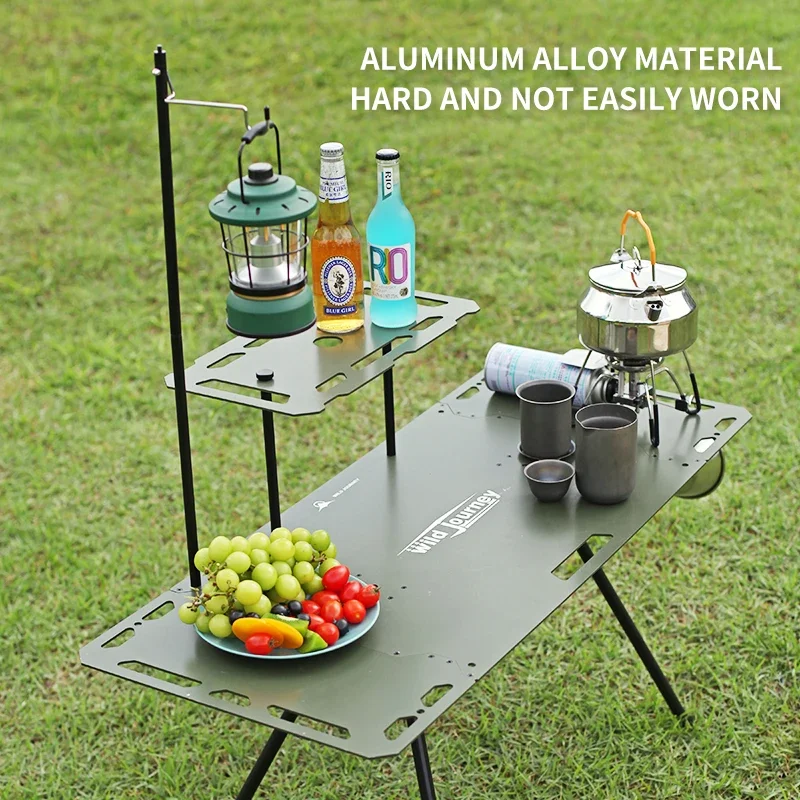 OUTDOOR TACTICAL TABLE CAMPING MULTIFUNCTIONAL EXPANSION FOLDING TABLE PORTABLE MILITARY STYLE ALUMINUM ALLOY LIGHT