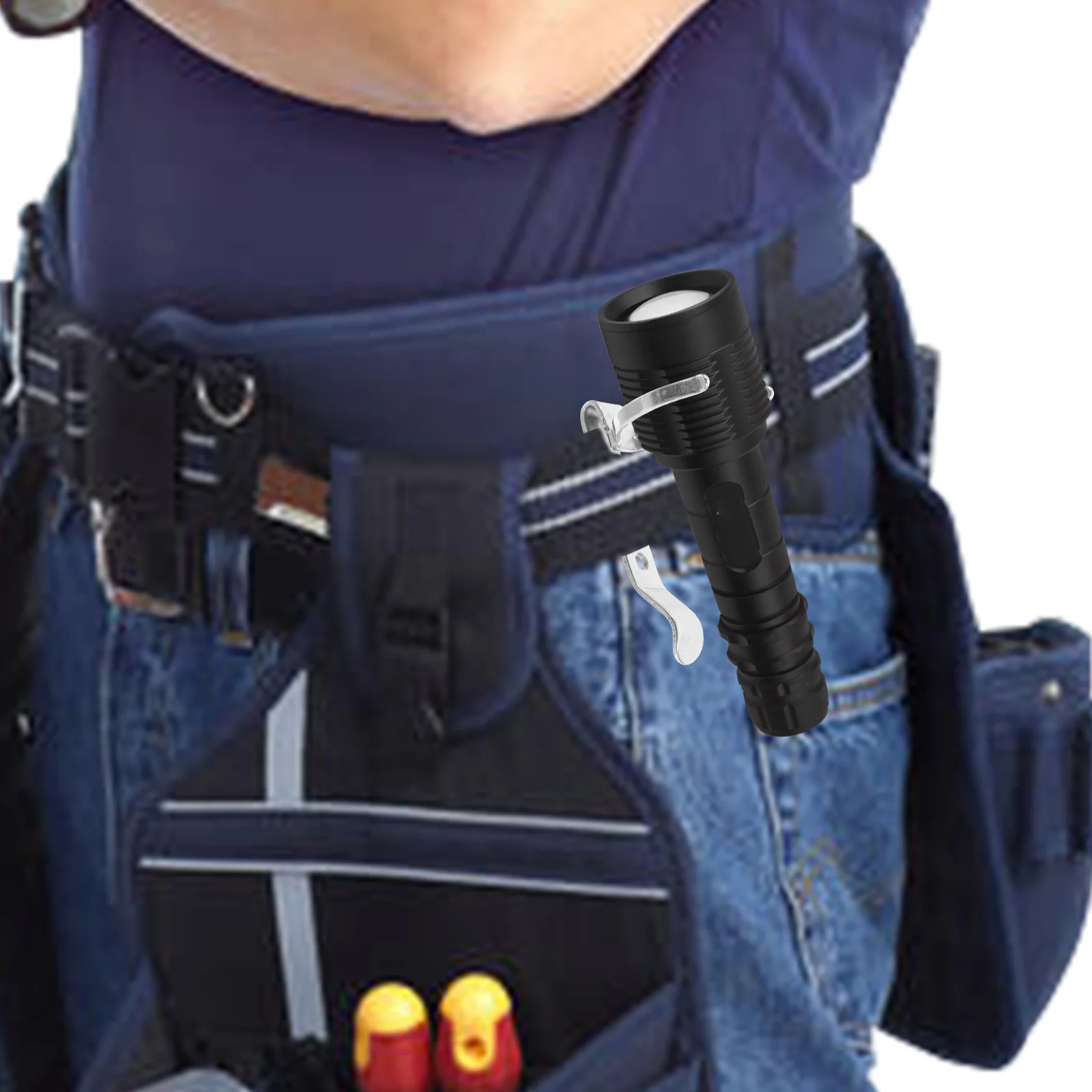 

Flashlight Metal Clip Stainless Steel For T3 Portable Outdoor Camping Hiking Night Work Tool Parts Accessory