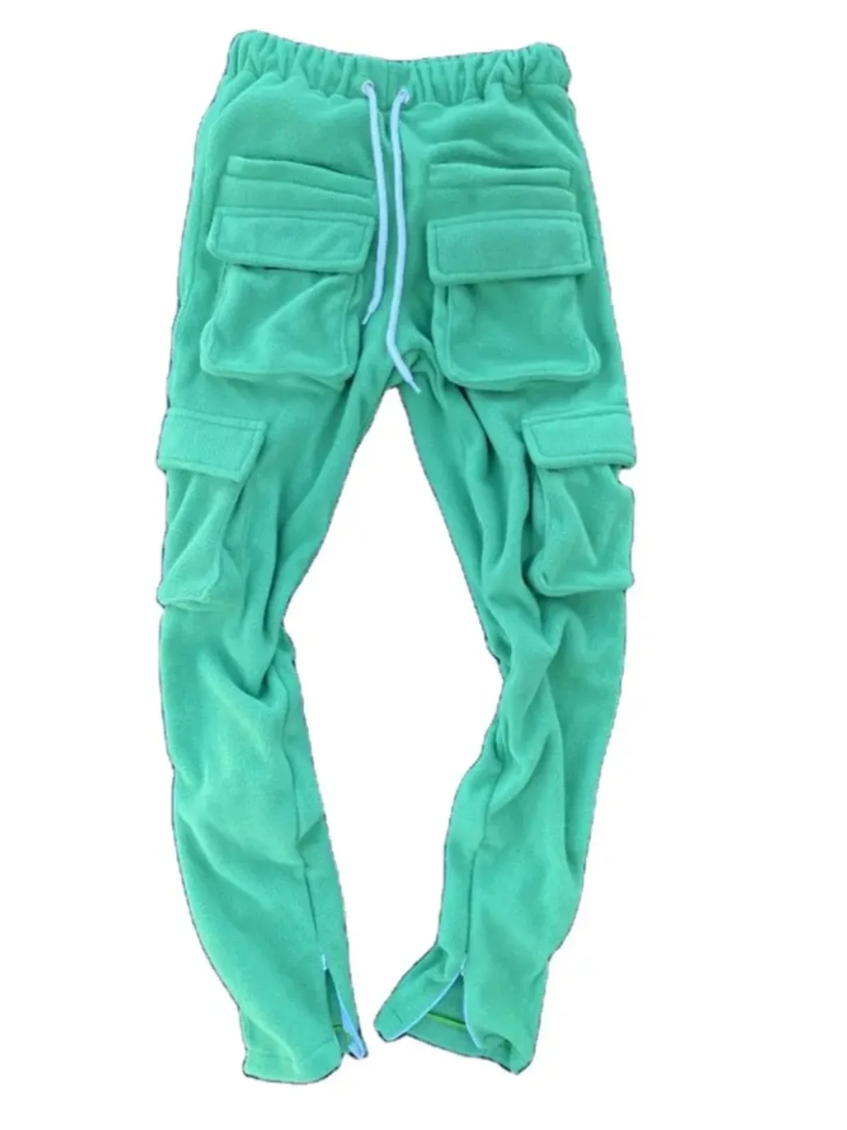 

Men's Patchwork Long Pants Multiple kets Pure Color Casual Trousers Straight Leg Fit Autumn Season Basic Colors