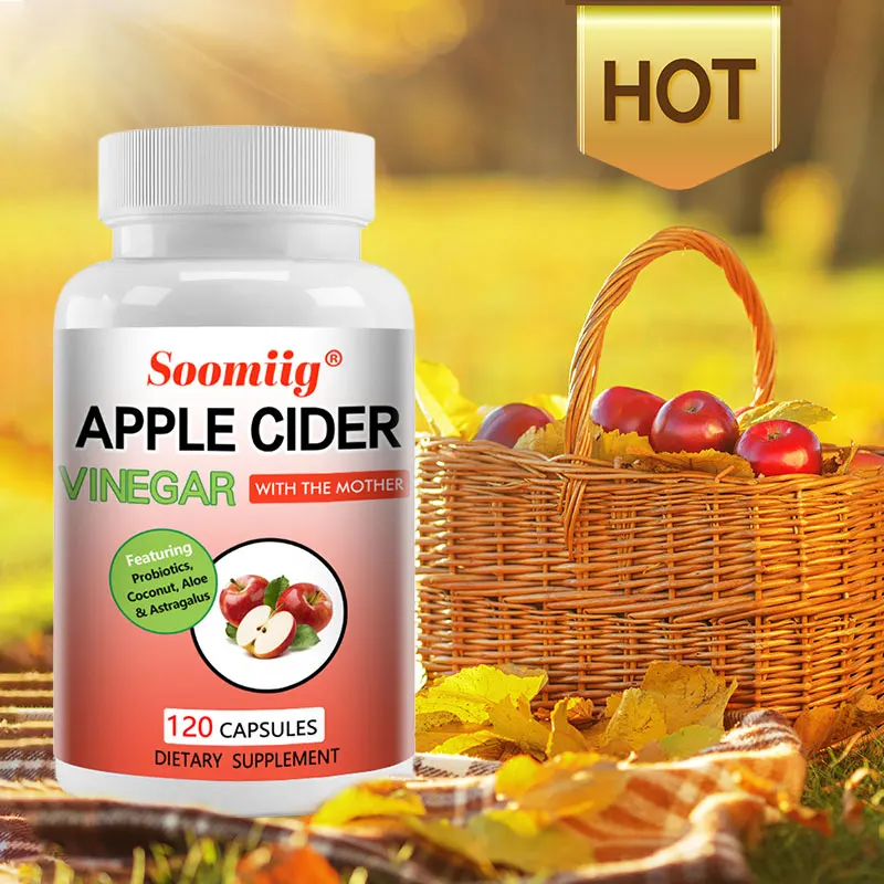 

Apple Cider Vinegar Capsules - Improves Digestion, Energy, Appetite Suppression,Weight Management, Fat Burner