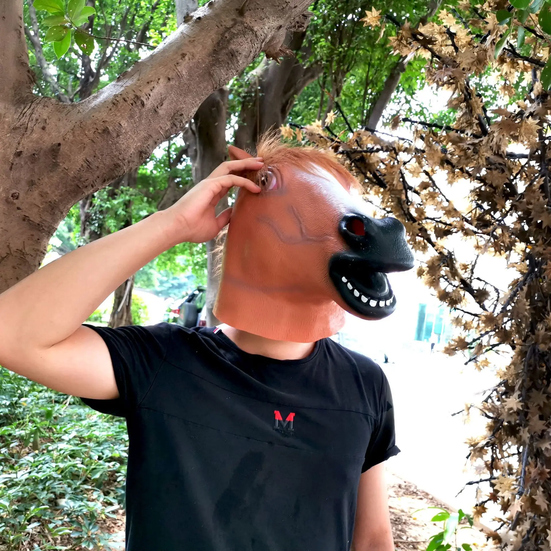 

Horsehead Mask Halloween Makeup Ball Performance Props Latex Animal Headsets Party Event Masks