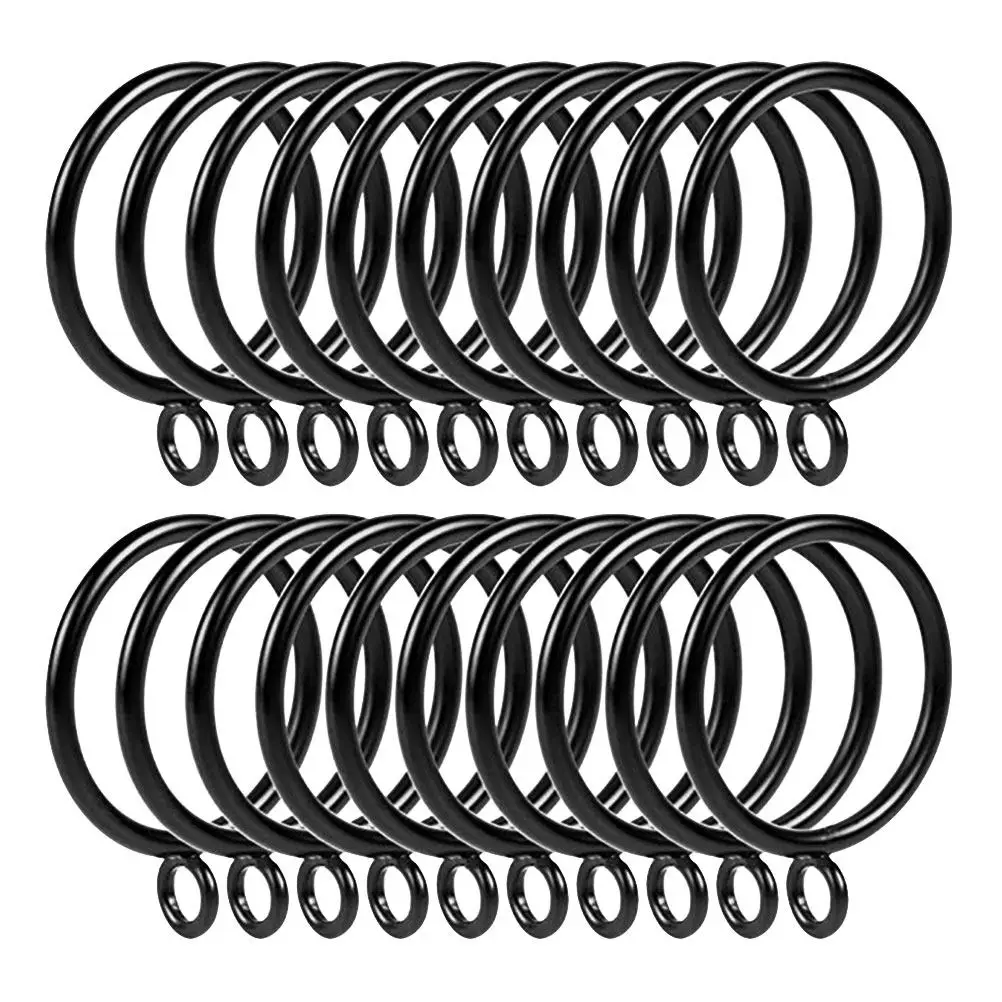 24Pcs White Curtain Rings 38Mm Premium Material Heavy Duty Curtain Buckle Rings for Home Office Bathroom Shop Drapery Holder