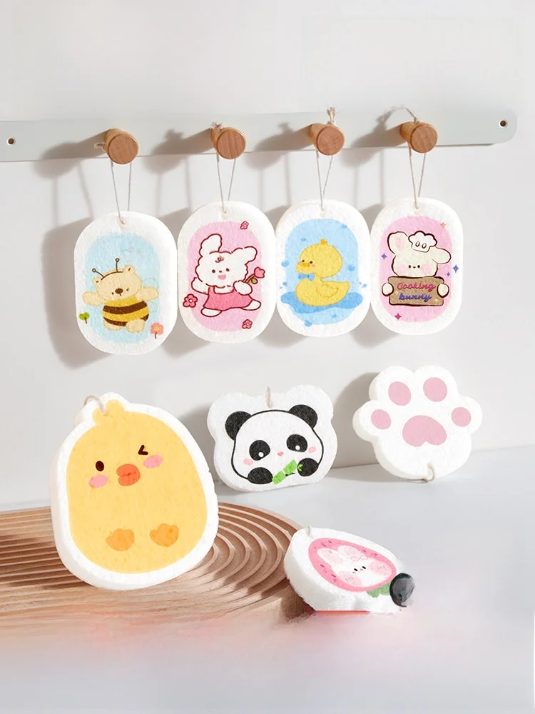 

Kitchen Magic Sponge Scouring Pad Wood Pulp Diwaing Bru Baby Sponge Cleaners Oil Stain Remover Non-Sti Cooking