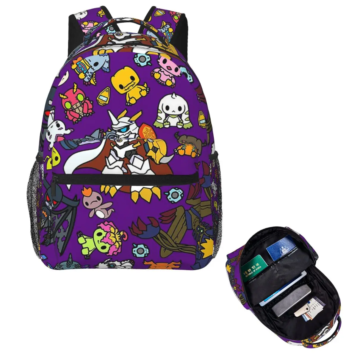 

Digi Chibis Student Backpack School Bag Hiking Travel Daypack for Men Women Fashion Bookbag Shoulder Bags