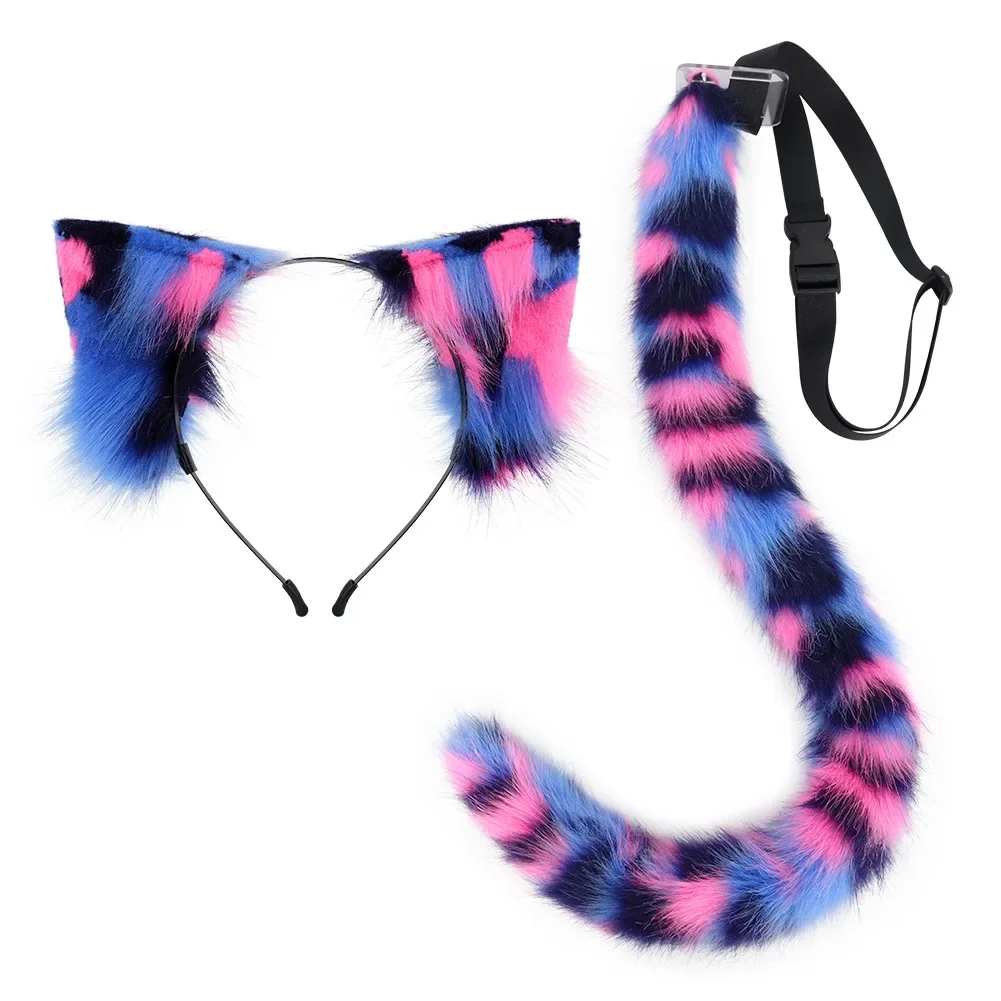 Orecchie e coda di animali Orecchie di peluche Cerchietto per capelli Accessori per costumi Code lunghe per travestimento Compleanno Carnevale Donne Ragazze Vacanze