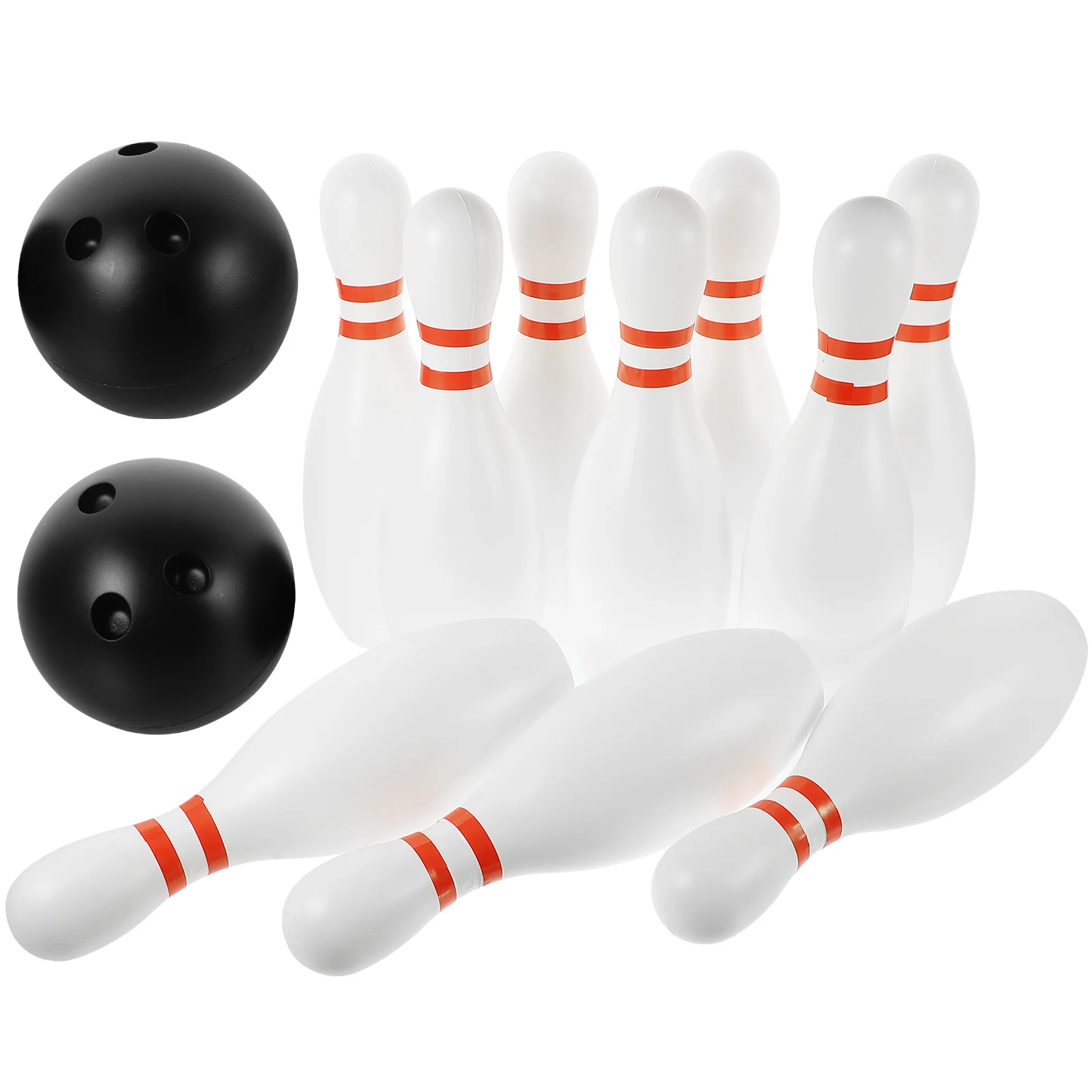 

12pcs Large Size Bowling Play Sets Sports Bowling Games Toy for Children Kids (10pcs Bowling White + 2pcs Balls