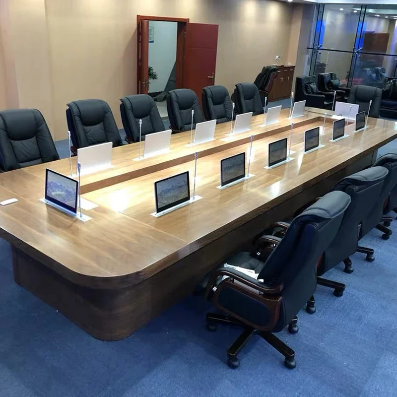 

15.6-inch ultra-thin smart electric LCD lift conference system/touch pop-up pop-up electric conference table LCD lifter